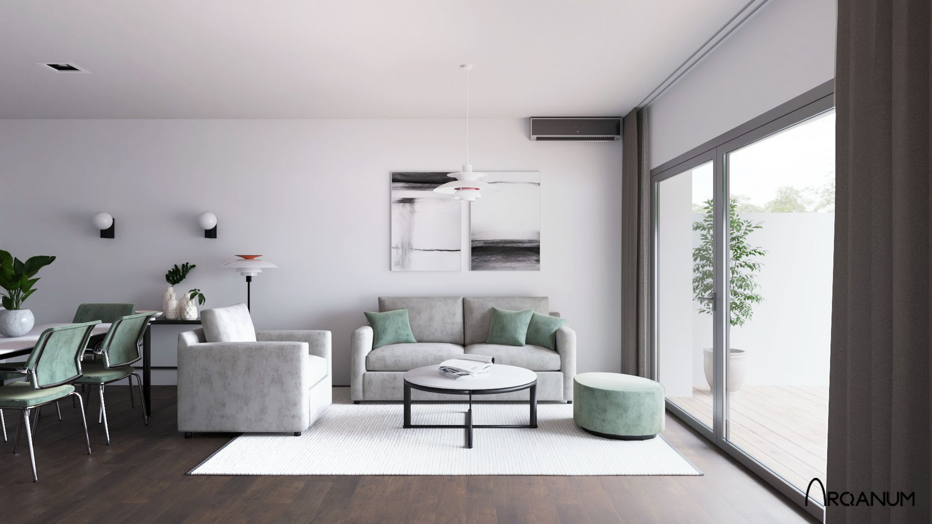 Quince viviendas en Escalante, salón